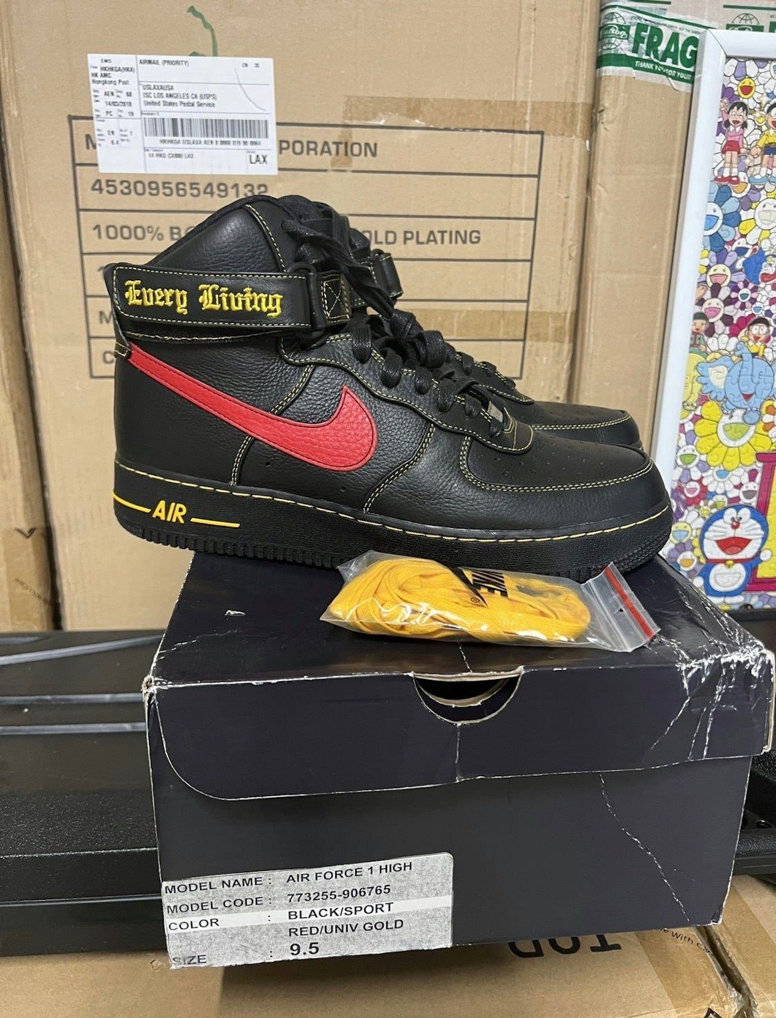 Vlone x Air Force 1 high Paris fashion week sample 9.5