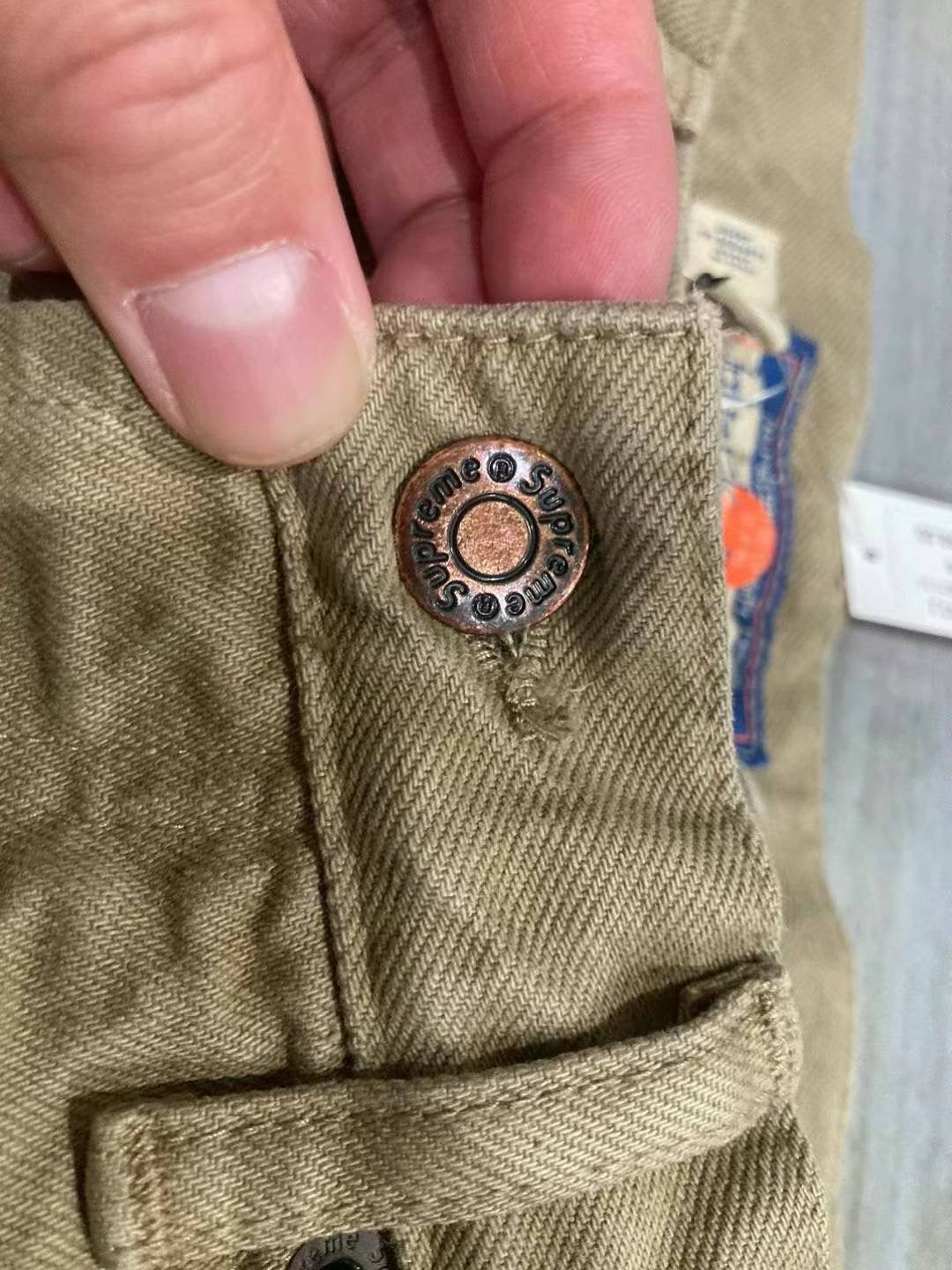 Supreme x blackmeans 2023FW Mended loose fit jeans