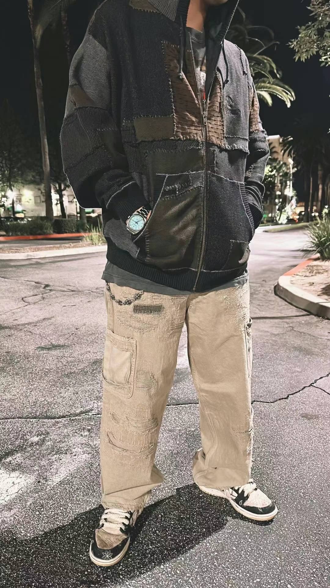 Supreme x blackmeans 2023FW Mended loose fit jeans