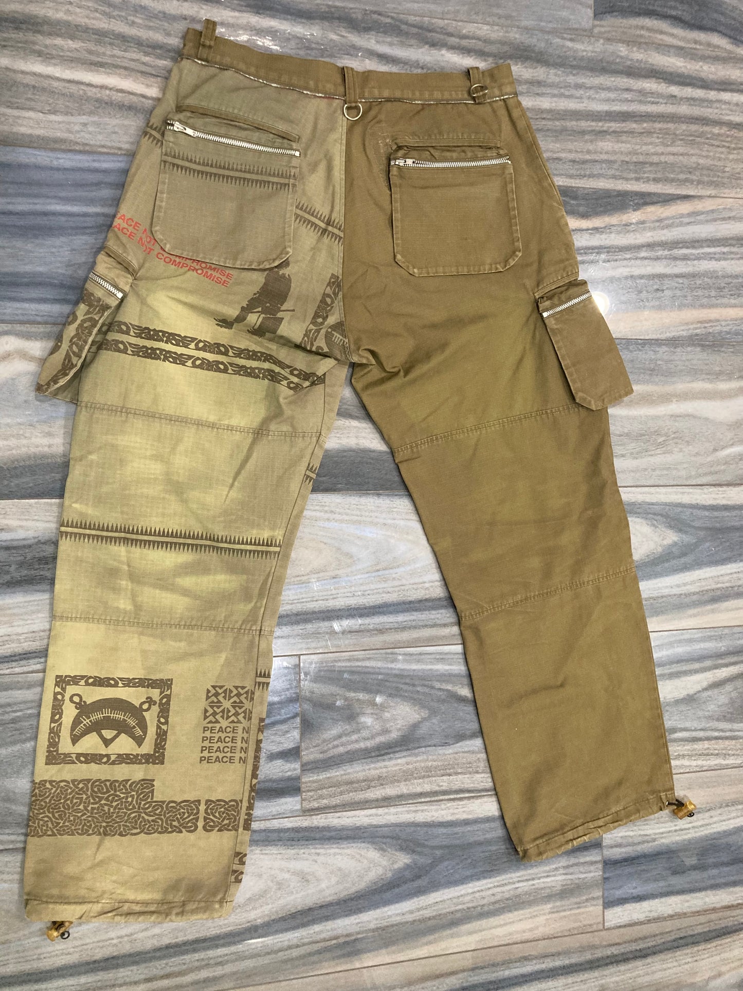 Undercover 2003SS scab asymmetrical cargo pant