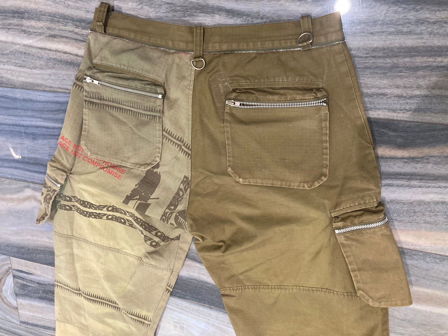 Undercover 2003SS scab asymmetrical cargo pant