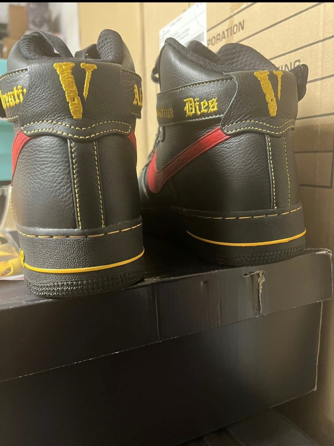 Vlone x Air Force 1 high Paris fashion week sample 9.5