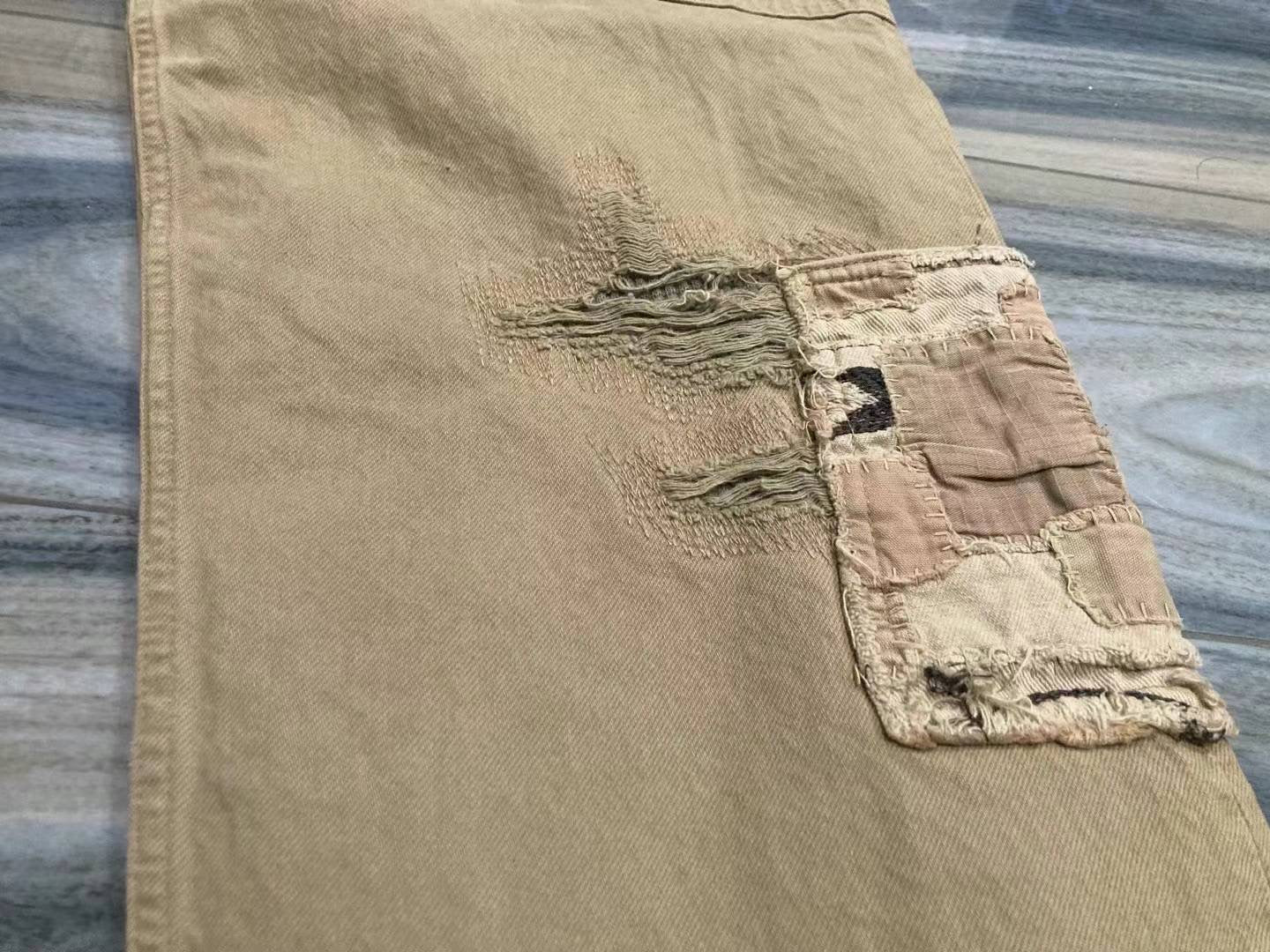 Supreme x blackmeans 2023FW Mended loose fit jeans
