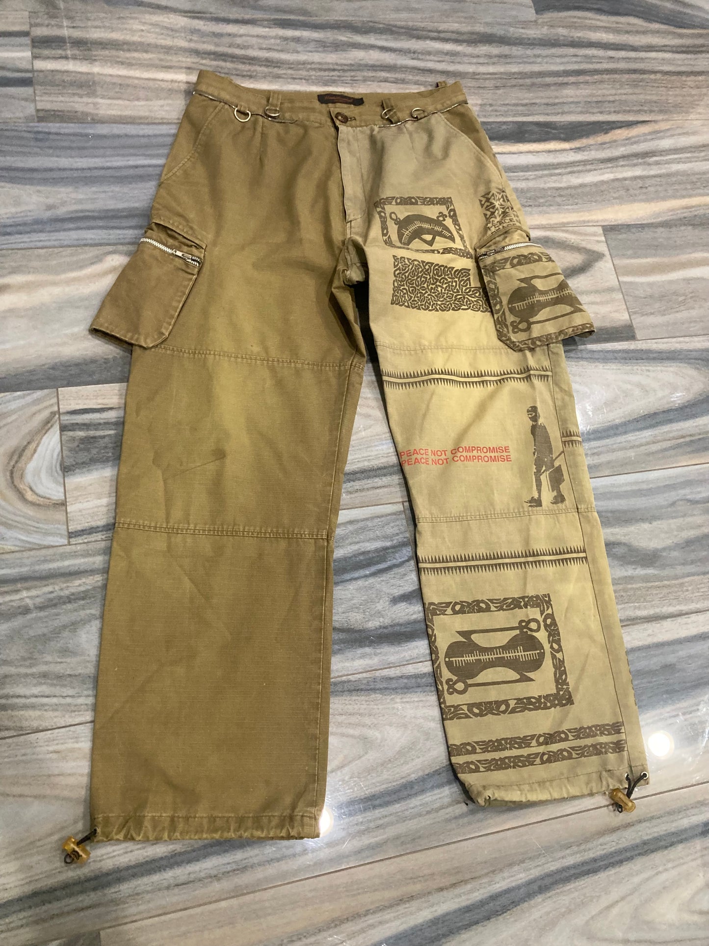 Undercover 2003SS scab asymmetrical cargo pant