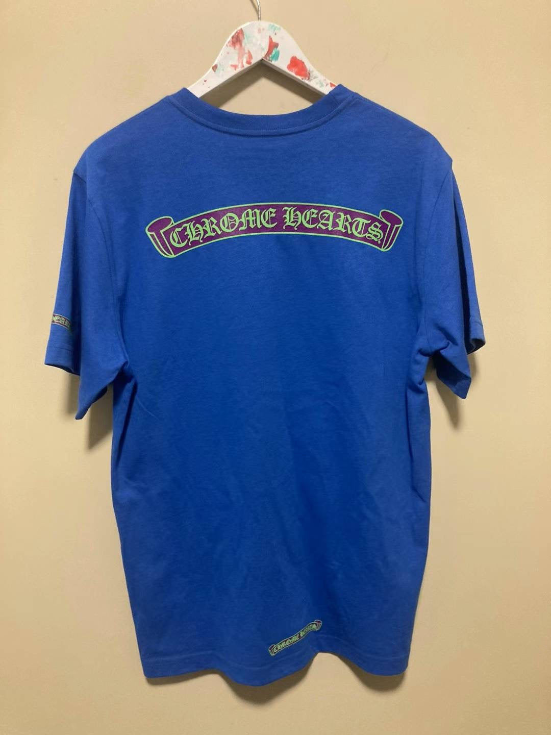 Chrome hearts that group ss crew scroll tee blue