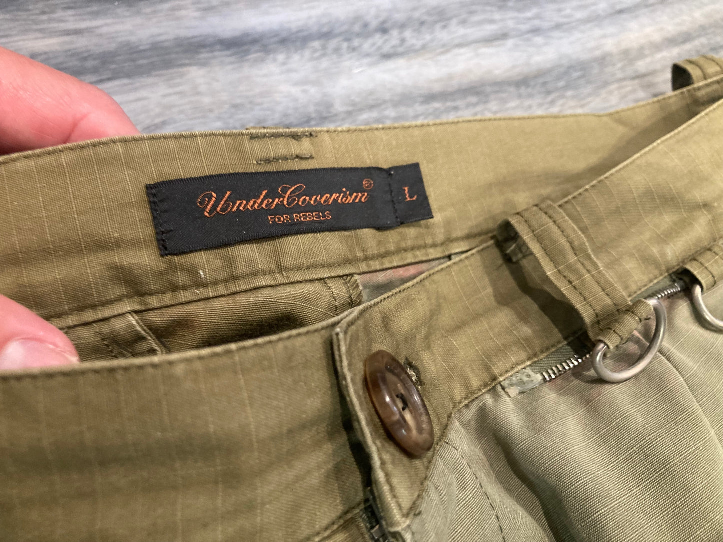 Undercover 2003SS scab asymmetrical cargo pant