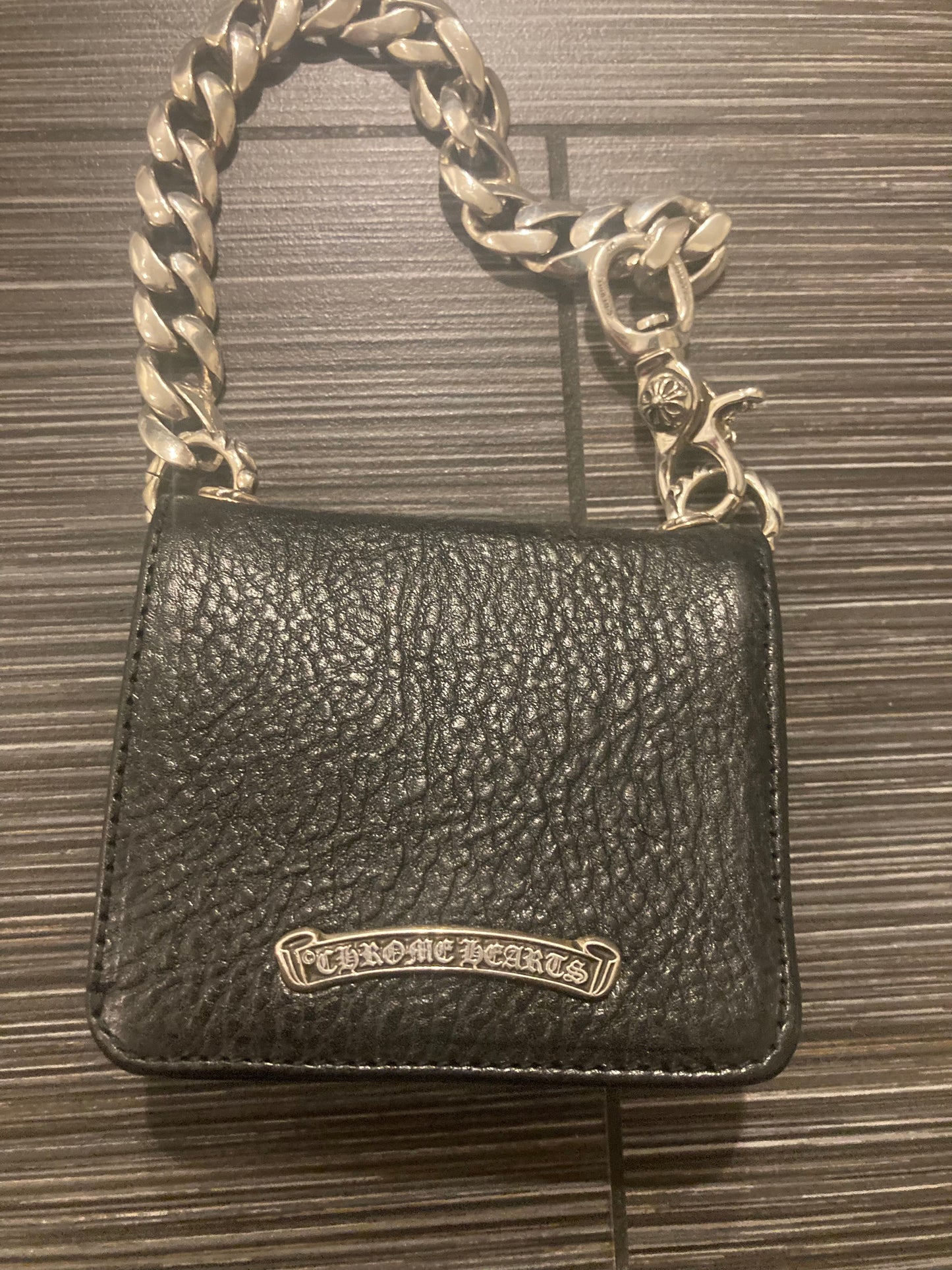 Chrome hearts cross wallet with chain