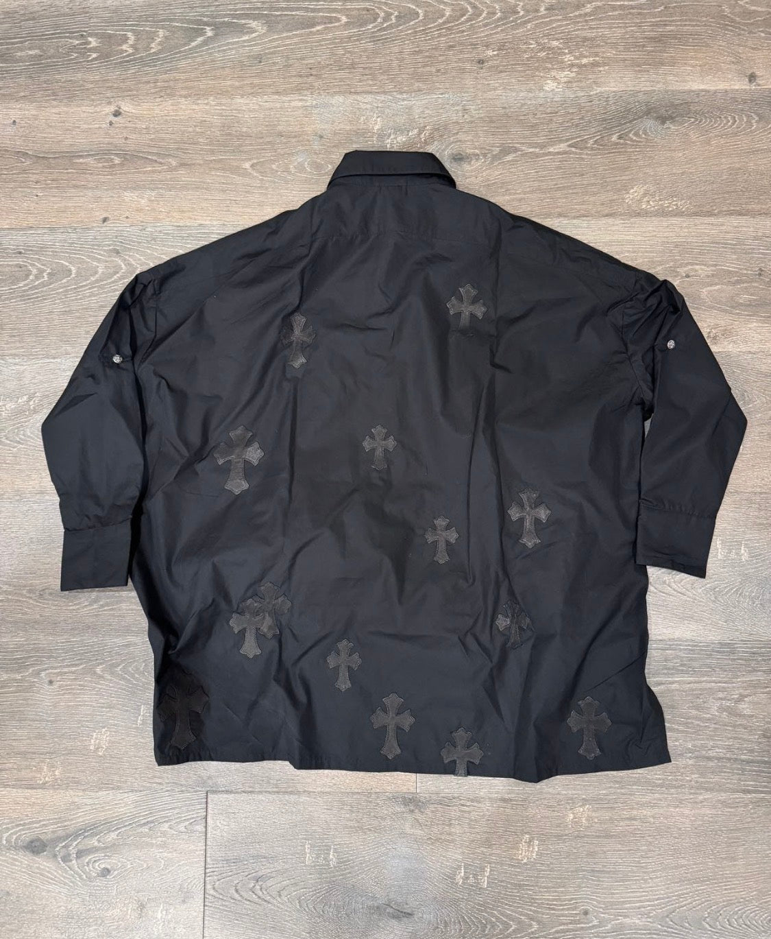 Chrome hearts 1 of 1 cross patches poncho shirts size small