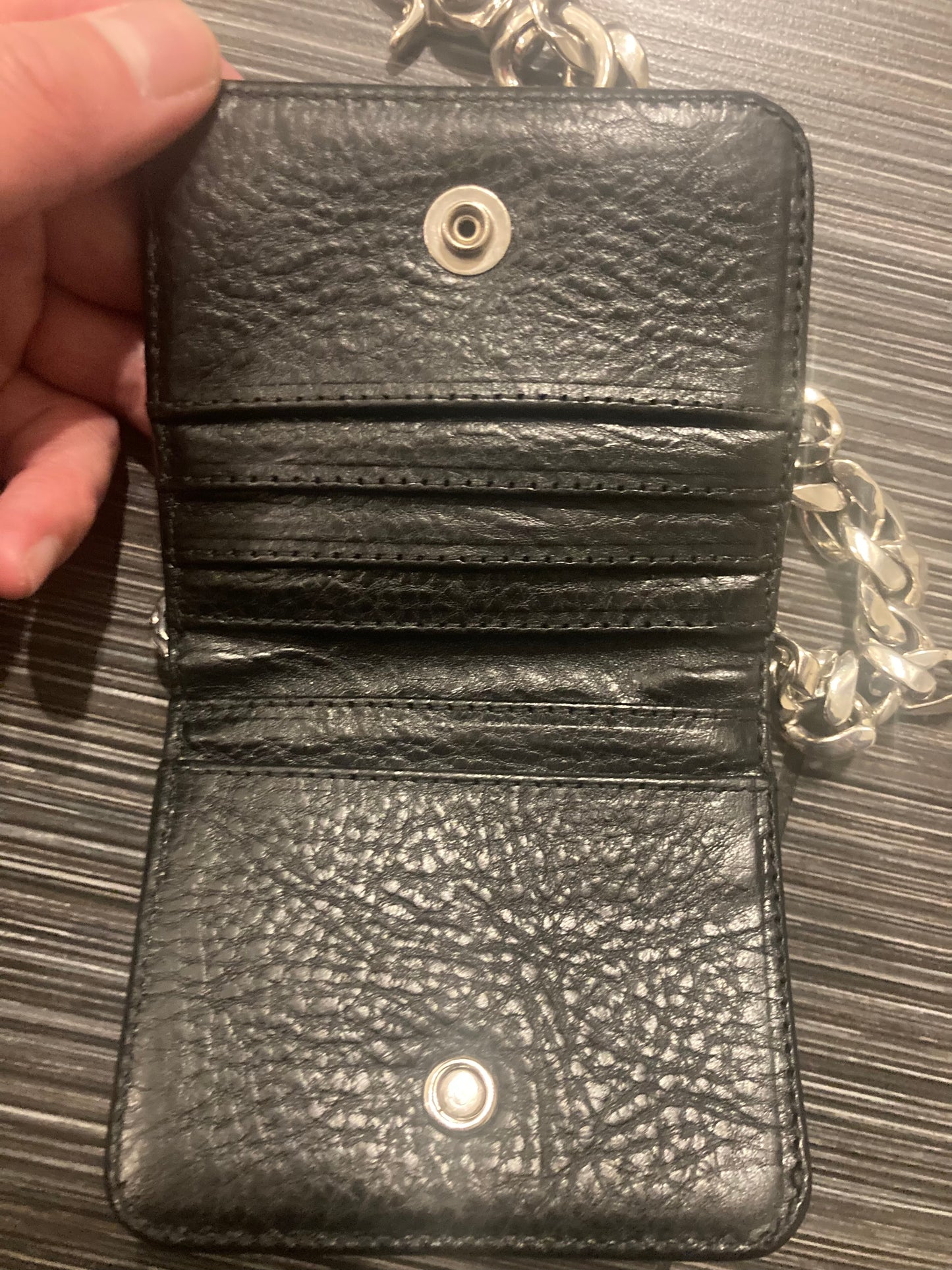 Chrome hearts cross wallet with chain