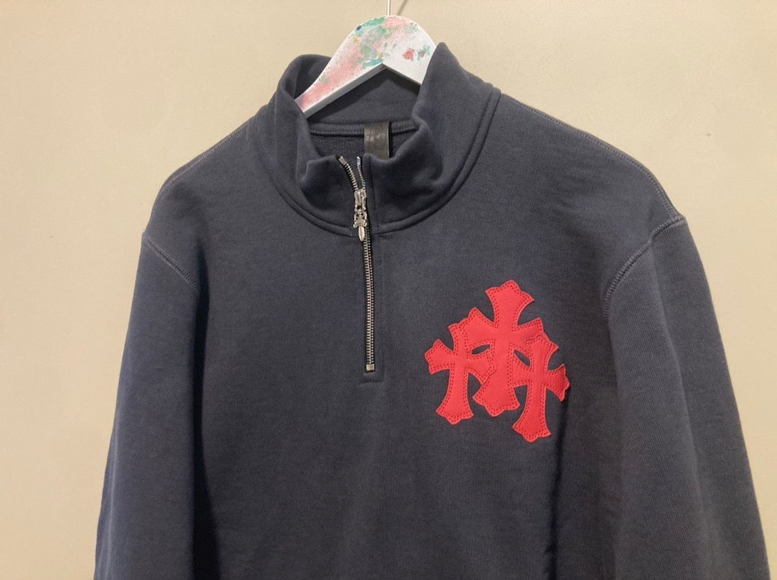 Chrome hearts paper jam triple cross quarter zip