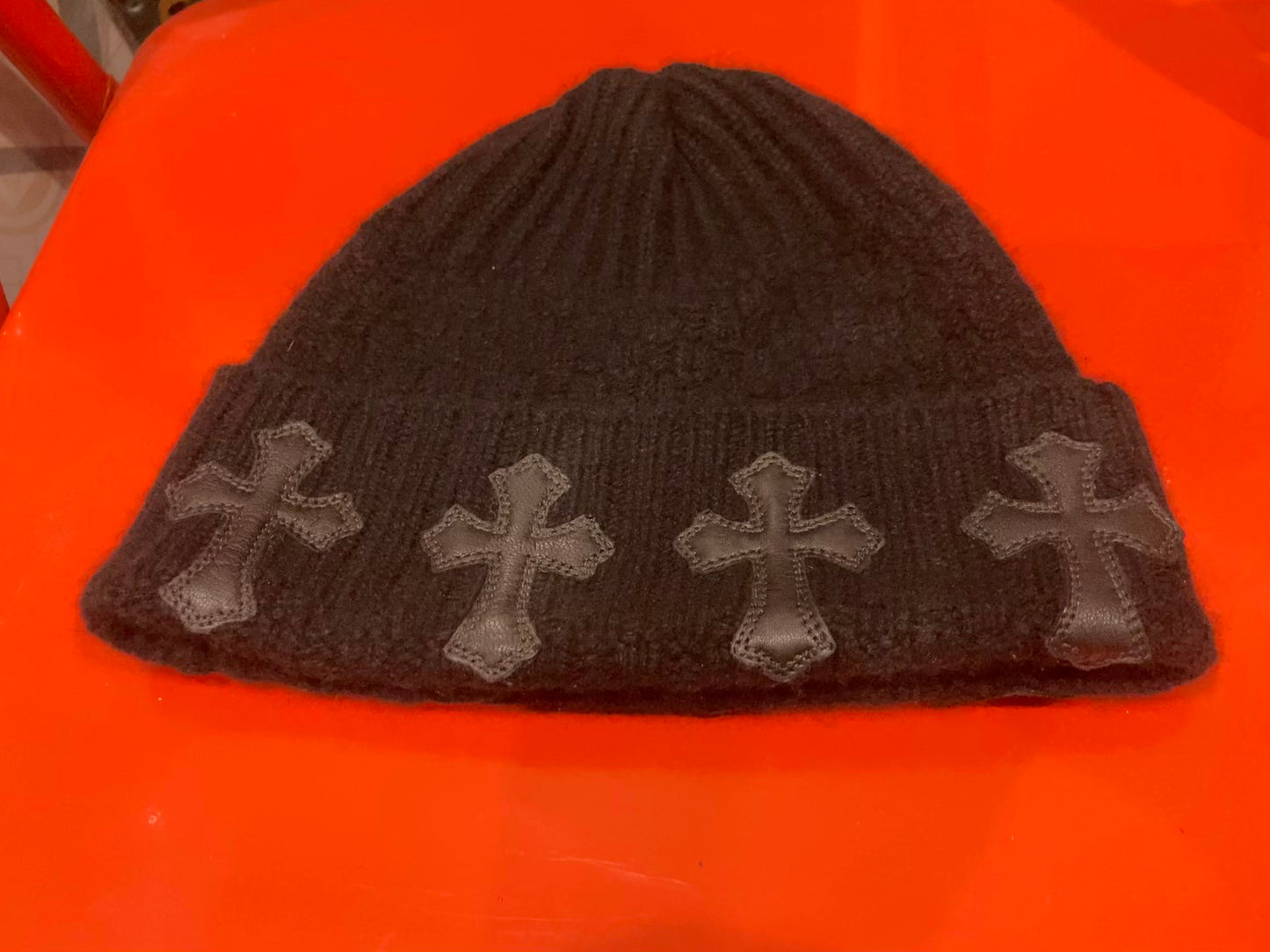 Chrome hearts 8 lamb cross patches cashmere beanies