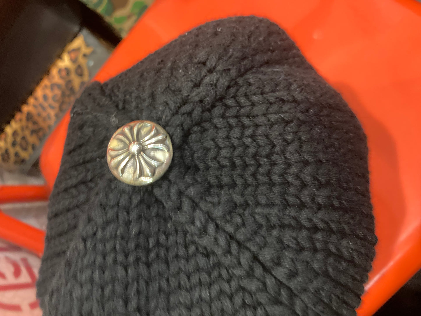 Chrome hearts cashmere cross patch beanie