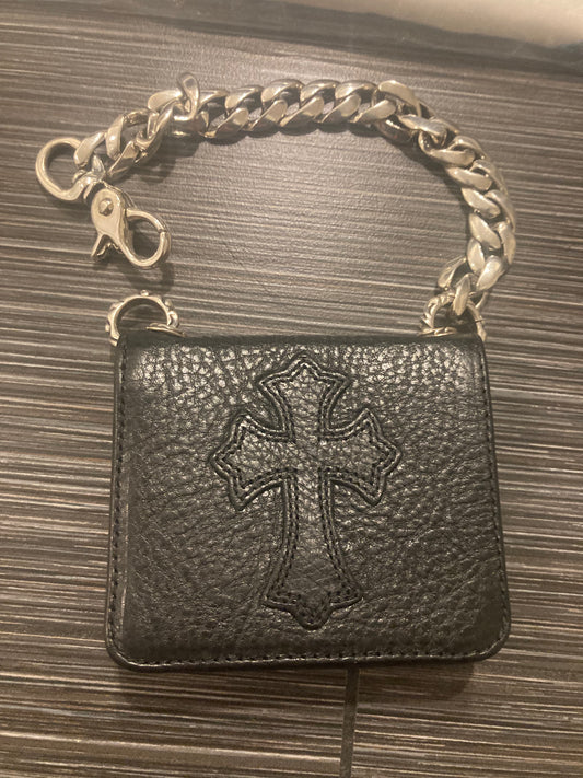 Chrome hearts cross wallet with chain