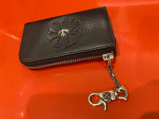 Chrome hearts mini pouch with clip chain